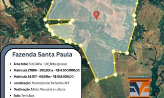 Imóvel 2767017 [''] - ['Fazenda Santa Paula, Torixoréu-MT'] [''] - ['Torixoréu']/['MT'] - 1